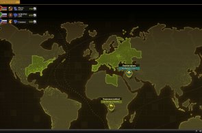 Глобальная карта показывает захваченные зоны