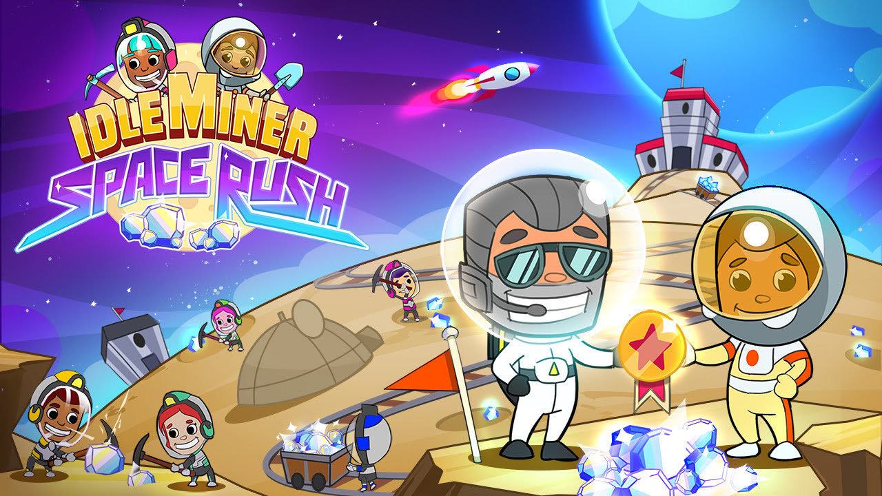 Idle Miner Space Rush игра о копании лунных камней